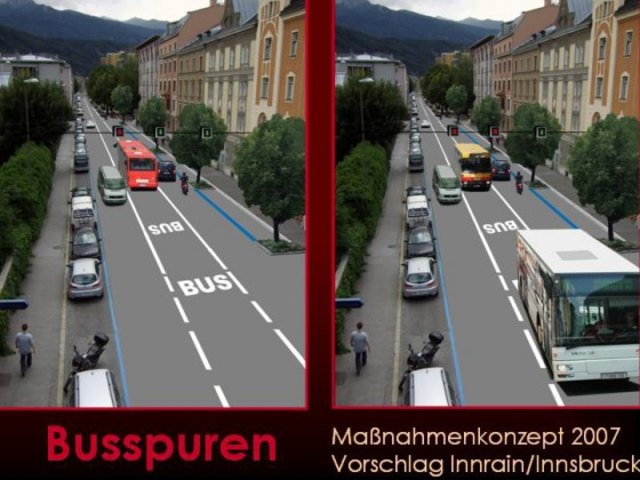 Vorschlag RWB-Busspur Innrain | Foto: LAND TIROL/Abt.Verkehrsplanung