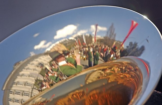 Innsbruck Hofburg in Tuba Spiegelung