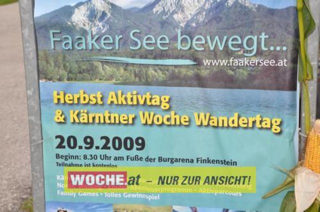 Anlässlich vom Herbst Aktivtag am Faakersee, gab es den letzten WOCHE-Wandertag der Saison. Gewandert wurde ab der Burgruine Finkenstein. Hunderte Teilnehmer nahmen daran teil!