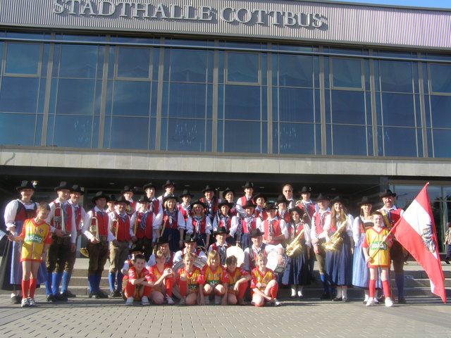 die TK Mörtschach bei der internationalen Bundesmusikparade (als Vertreter Österreichs)