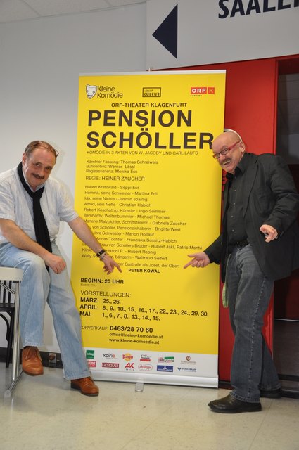 Regisseur Heiner Zaucher mit "Ober" Peter Kowal