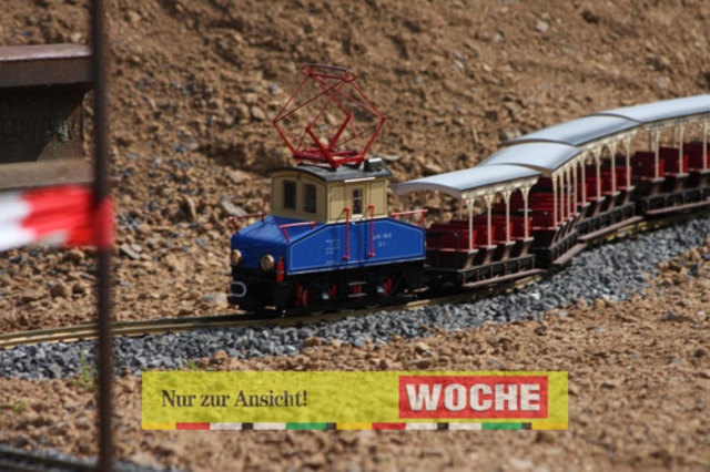 Reger Verkehr herrscht derzeit im wahrscheinlich größten Spielzimmer der Region in Edelsbach: 90 Loks und Waggons tummeln sich auf der Gartenbahnanlage beim Brückenmuseum.