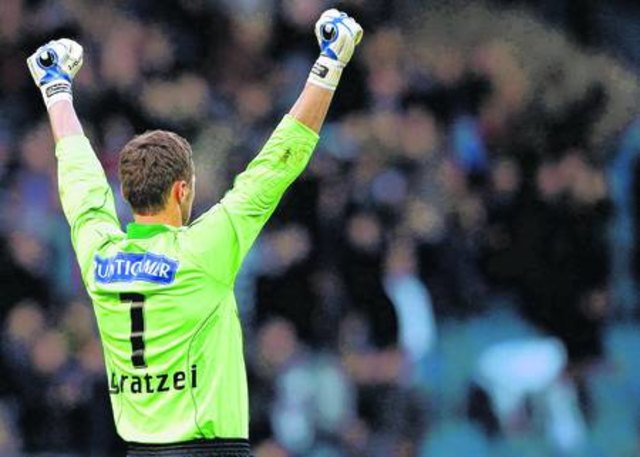 Christian Gratzei kann über seine Leistungen in dieser Saison berechtigt jubeln. Er ist Sturms unumstrittene Nr. 1. (Foto: GEPA)