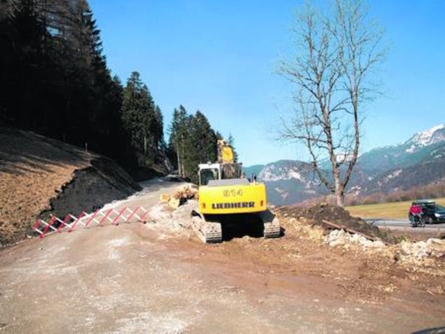 Entlang der Aigner Landesstraße wird kräftig gebaut.