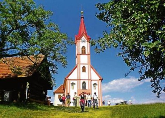 Der fantastische Kommunikations- und Aussichtspunkt bei der Glojacher Kapelle.