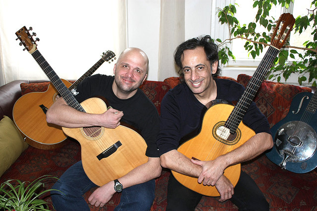 v. l.: Martin Moro und Mario Berger - zwei herzliche Musiker auf höchstem Niveau. | Foto: KK