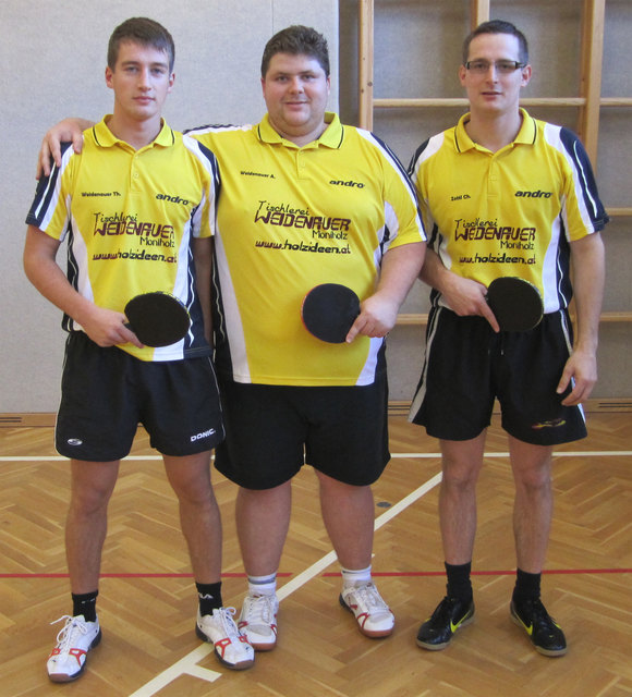 Team OTTE1 von links beginnend: Thomas Weidenauer, Kapitän Andreas Weidenauer und Christoph Zottl