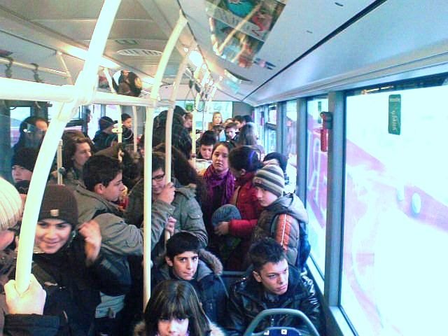 Der 47A völlig überfüllt
