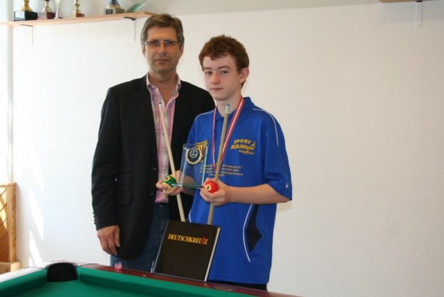 Billard Ehrung für Nachwuchshoffnung Jakob Reumann Eisenstadt