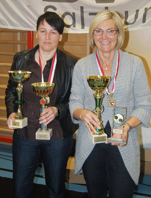 Das Pongauer Damendoppel-Team Claudia Reininger und Inge Gruber sicherte sich den Landesmeistertitel.