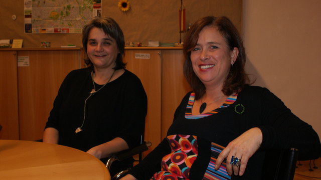 Das Damenteam an der Spitze der Grünen am Alsergrund: Christa Schmid (li.) und Momo Kreutz