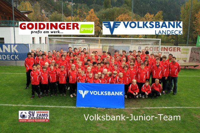 Das Volksbank Junior Team des SV Goidinger Zams.
