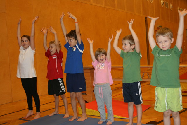 Die Kinder waren mit Spaß bei der Sache