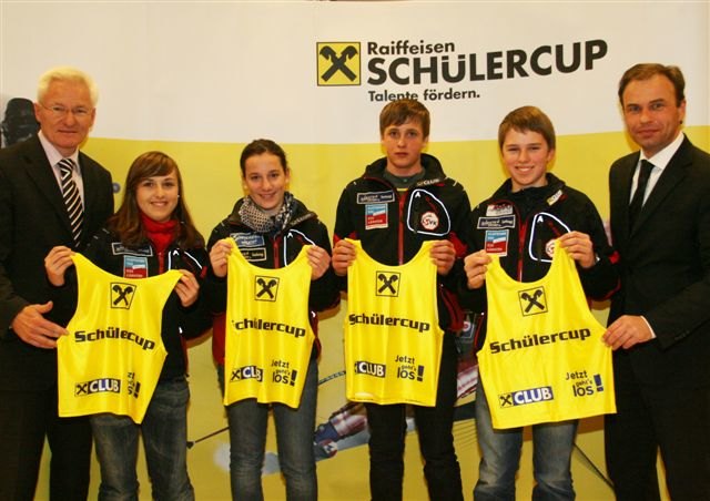 LSVK-Präsident Willibald Liberda, Selina Millonig, Anna Tropper, Patrick Wenzl, Pirmin Hacker, VDir. Peter Gauper