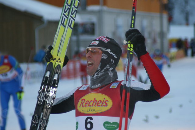 Einer der schönsten Momente in der sportlichen Karriere des Mario Stecher: Sieg in der Ramsau