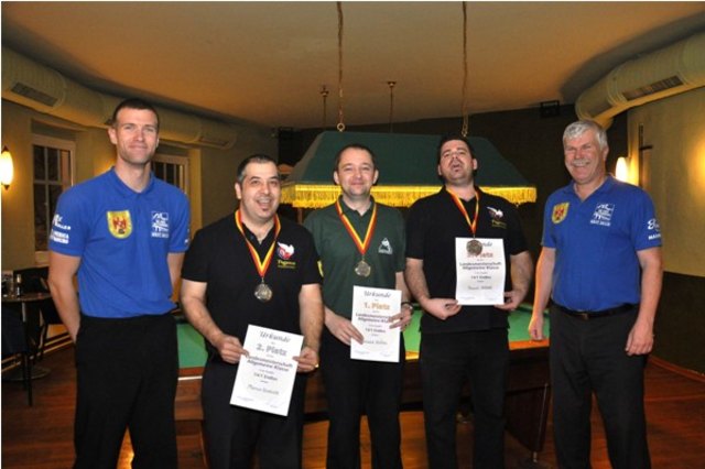 Richard Wasinger (BSC ASKÖ Mattersburg), 2. Marcus Scheller (BSV PEGASUS-Eisenstadt), 1. Roland Glöckl (BC Deutschkreutz), 3. Rene Pascal Andre (BSV PEGASUS-Eisenstadt), Obmann Gerald Wasinger (BSC ASKÖ Mattersburg)