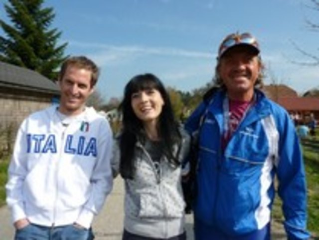Roman Weger, Sylvie Tramoy und Walter "The Globetrotter" Gstallnig