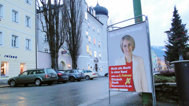 Die Herausfordererin Elisabeth Blanik will nach dem 6. Februar auf dem Bürgermeistersessel sitzen.