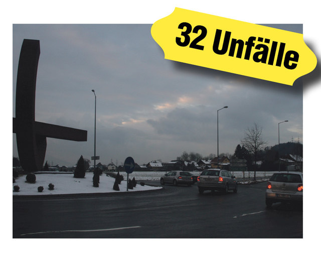 Kreisverkehr Lengfelden: Hier kommt es in erster Linie zu Kollisionen im zweispurigen KreisverkehrDie Experten überlegen, ihn neu zu regeln. | Foto: Schweighofer