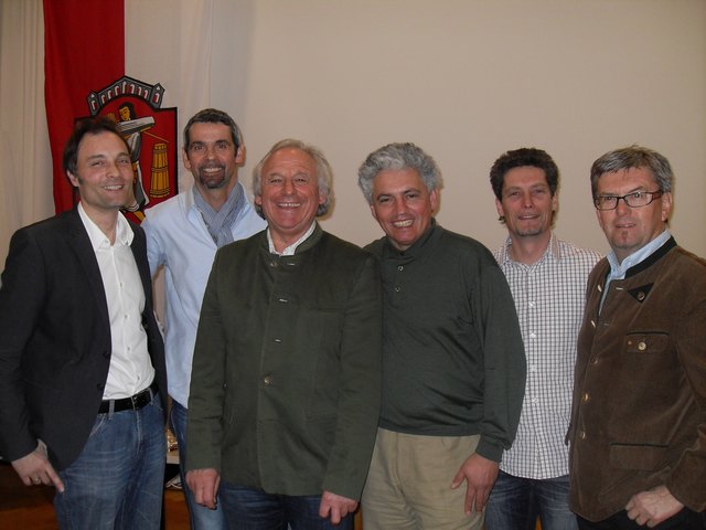 „Gemeinsam für Hallein“: Volker Kühn, Gerald Falch, Siegfried Ebner, Wilfried Grundtner, Martin Stallmaier und Josef Wind.