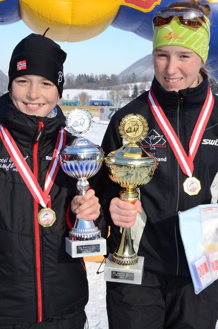 Österreichische Biathlon Meister : Simone Kupfner und Dominik Unterweger. | Foto: Hermann Nageler