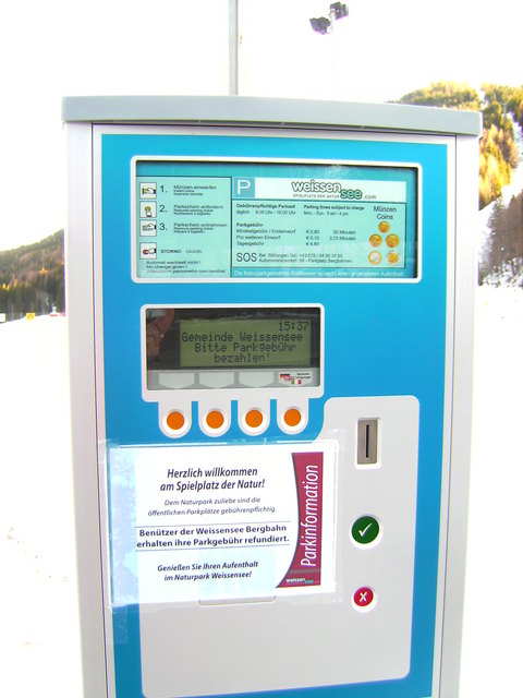 Tägl. von 9-16Uhr,30 Min.0,80 Euro,Tageskarte 4,80Euro