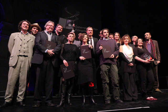 Nominierte, Jury und Preisträger des ersten Österreichischen Filmpreises. | Foto: leadersnet.at/szene1/Schiffl