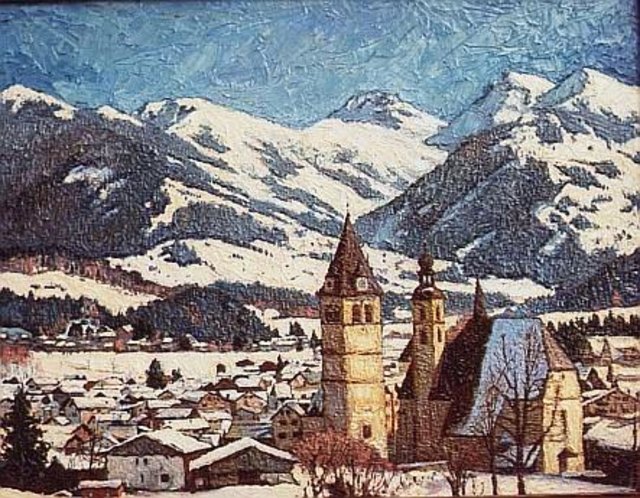 Gemälde, Beispiel "Winterlandschaft" | Foto: Kurz