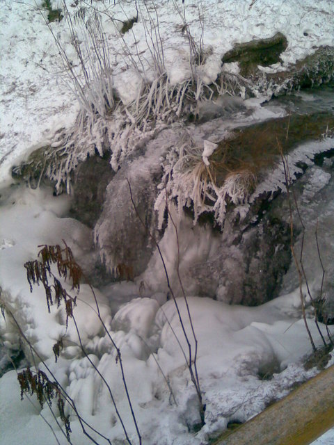 Vereister Wasserfall Schwarzes Muttergottes Bachl