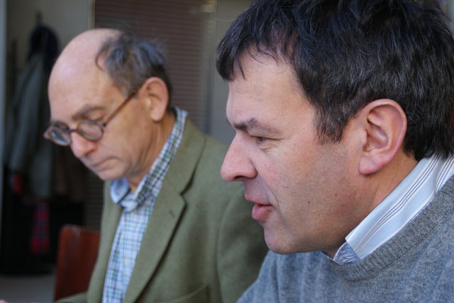 Eindeutig gegen ein Kraftwerk in Innervillgraten. Sepp Brugger (l.) und Georg Willi von den Grünen.