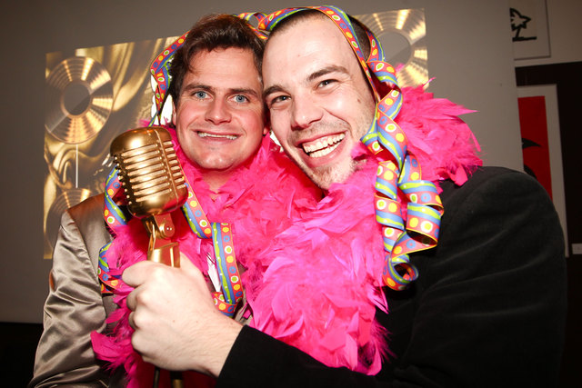 Organisierten die Party: Moderator „Dieter“ Thomas Schmiedle und Michi Grassl.