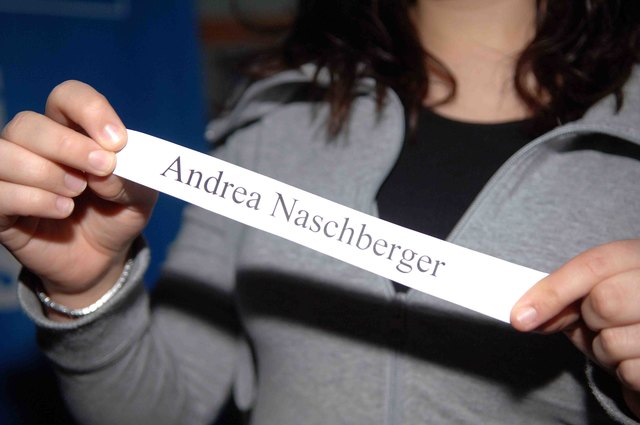 Das Glücklos mit dem Namen der ersten Gewinnerin der Triathlon-Gruppenmitglieder-Verlosungen