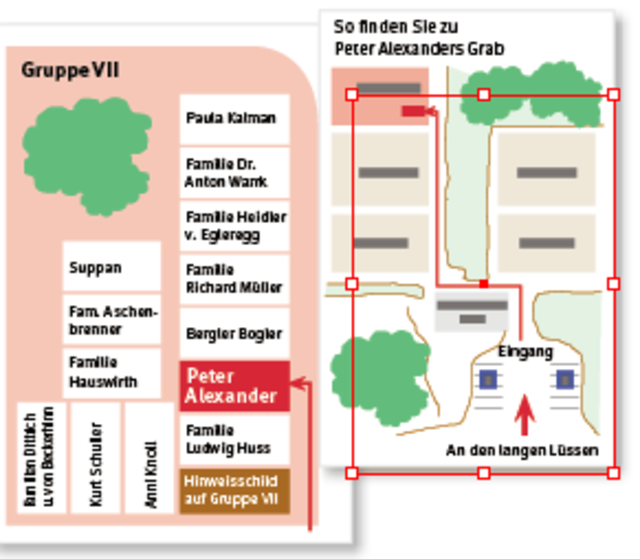 So finden Sie zu Peter Alexanders letzter Ruhestätte.