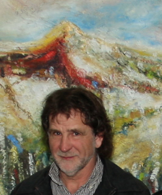 Gerhard Guttmann arbeitet mit Aquarell-, Öl- und Acrylfarben.