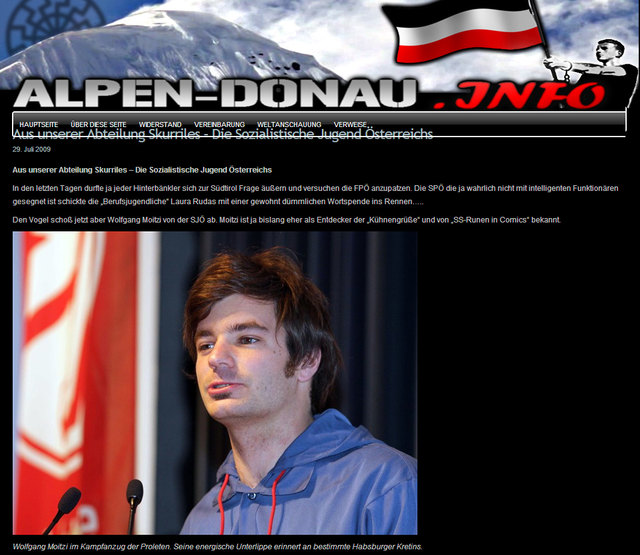 Auf der braunen Homepage werden die steirische Tagespolitik und unzählige Veranstaltungen „kommentiert“, wie diese Screenshots hier zeigen.