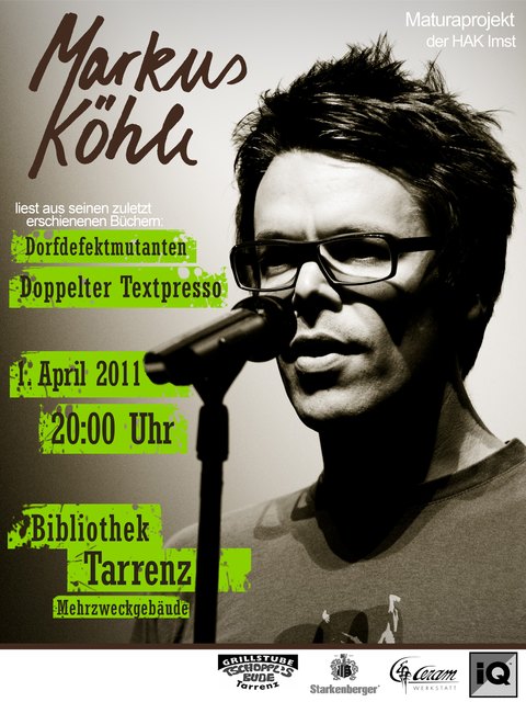 Der Nassereither Autor Markus Köhle liest in der Bibliothek Tarrenz. | Foto: Veranstalter