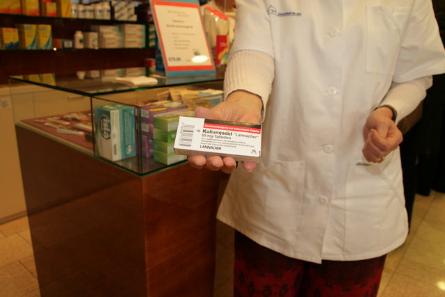 Nur im Katastrophenfall einzunehmen: Kaliumjodidtabletten zur Unterstützung der Schilddrüse.