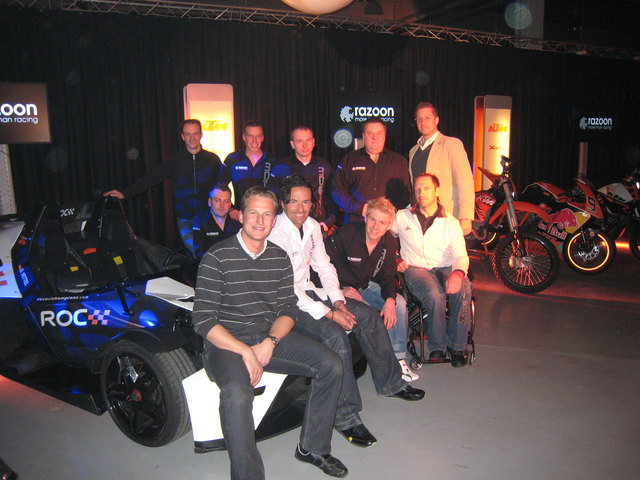 Kurz vor dem Unfall in Graz: Eröffnung des KTM-Stützpunktes mit den Rallye-Profis Andi Aigner, Chris Rosenberger, Patrik Winter und dem Motorrad-Profi Günther Knobloch. | Foto: privat