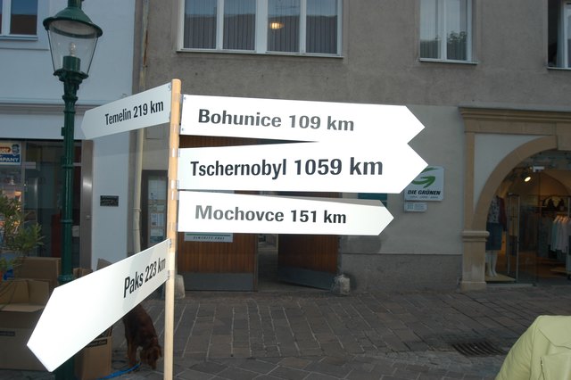 Eine Aktion der Grünen anlässlich „20 Jahre Tschernobyl“ im Jahr 2006 gewinnt nun wieder an Aktualität.