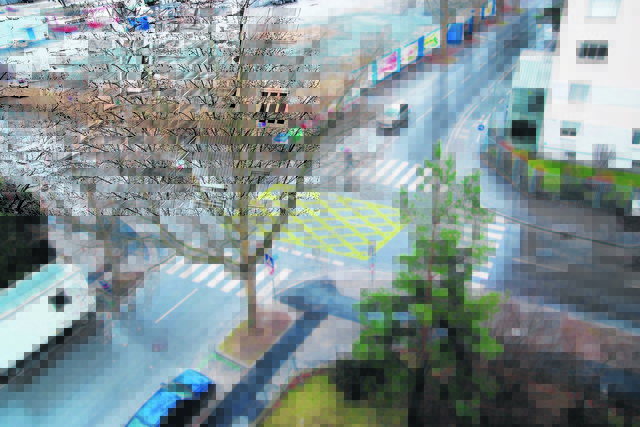 So könnte die Kreuzung Fröhlichgasse/Raiffeisenstraße künftig aussehen.