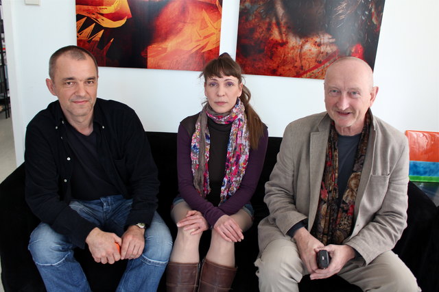 Dejan Prodanovic mit Christiane Grüner und Hans Heisz von Q202