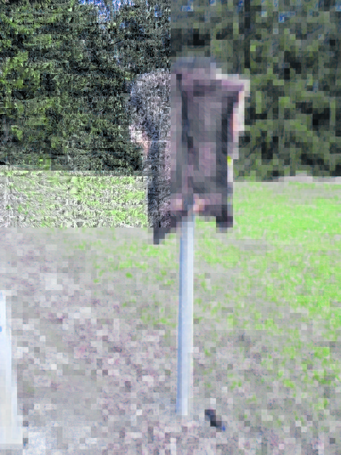 Auf einer Hinweistafel im Sölktal wurde das Fell einer Gams gefunden.