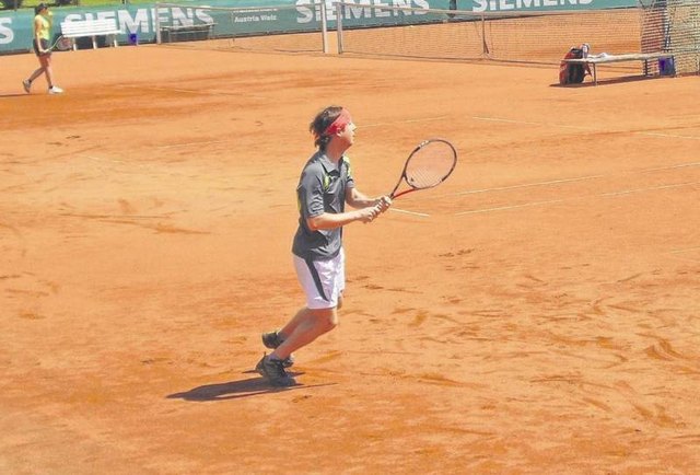 Gregor Ulz beim Matchball in der ersten Runde gegen Weiz. | Foto: KK