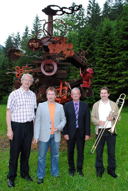 Erinnern, um für heute zu lernen: Alois Schild, Horst Schreiber, Fritz Entner und Komponist Andreas Reiter. | Foto: Veronika Spielbichler