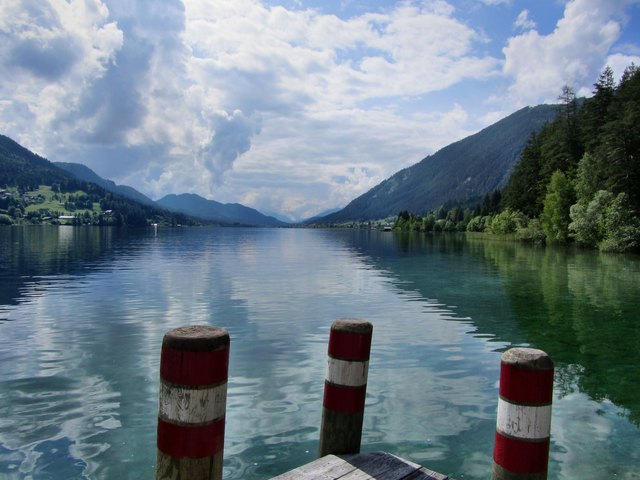 haben das warme Wetter heute gleich für eine 2 stündige Wanderung am Weissensee Richtung Ortsee ausgenutzt