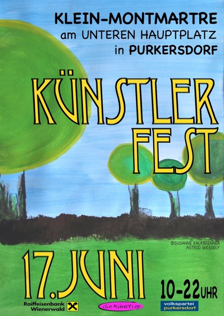 Plakat zum Fest nach einem Bild unserer Künstlerin Susanne Kalkbrenner