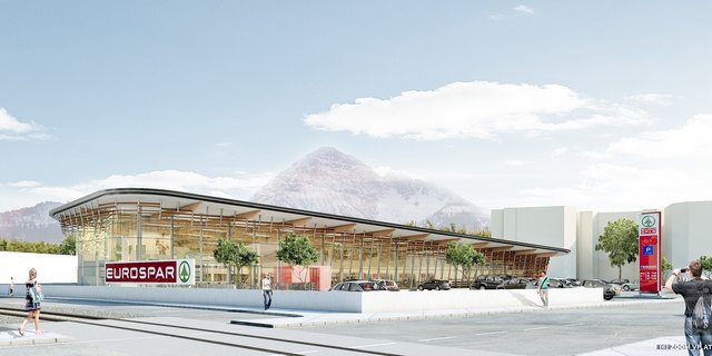 So wird der neue Eurospar-Markt in Reutte aussehen. | Foto: Spar