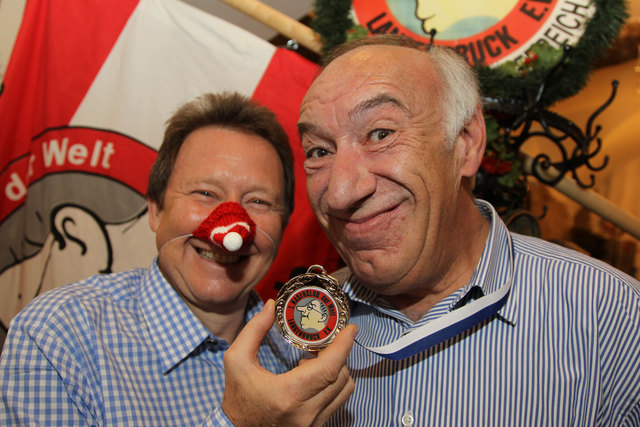 Nasenclub-Präsident Fredi Pech und Vizeweltmeister August Mayr sind mit der WM zufrieden.