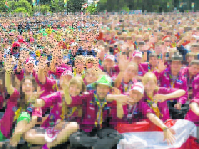 Die Pfadfinder sind im Anmarsch auf das Gesäuse.