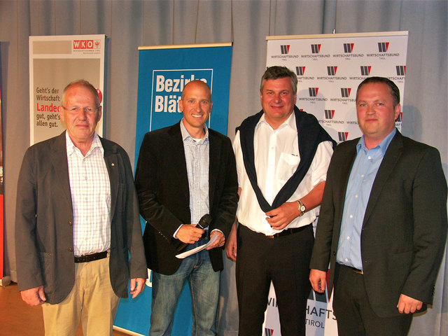 Heinz Huber, Bernhard Hochreiter, Toni Prantauer und Thomas Walser (v. l.)